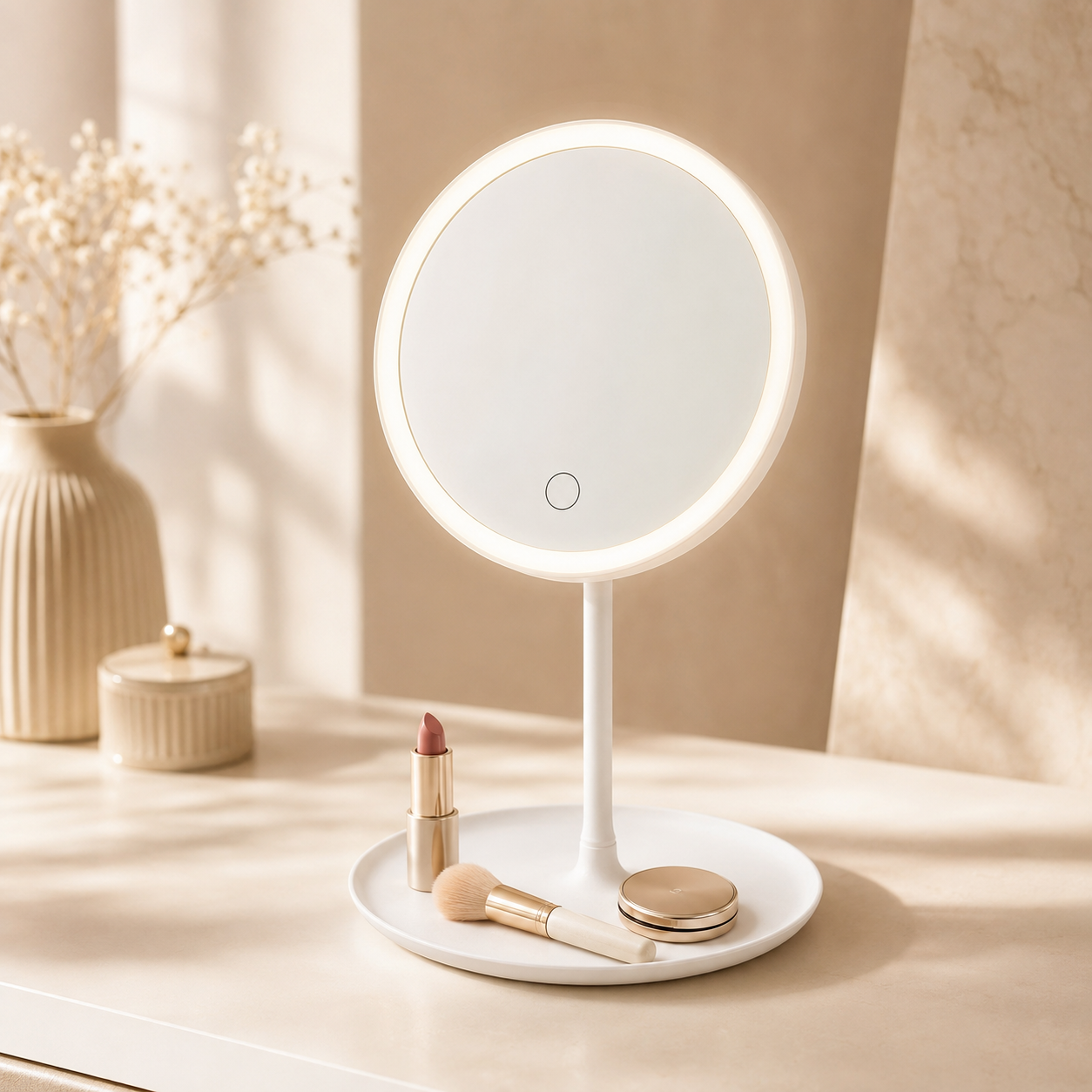 Espejo para maquillaje con luz LED