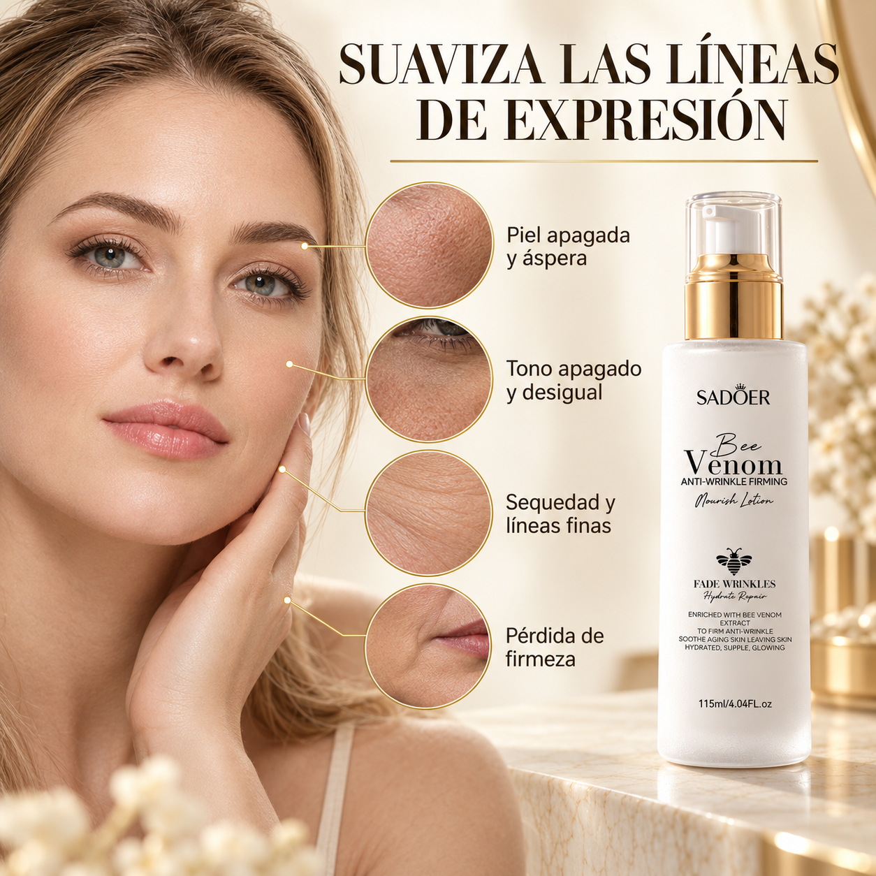 Crema Reafirmante Antiarrugas con Veneno de Abeja (115ml)