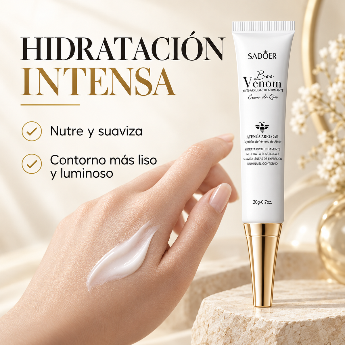 Contorno de Ojos Antiarrugas con Veneno de Abeja